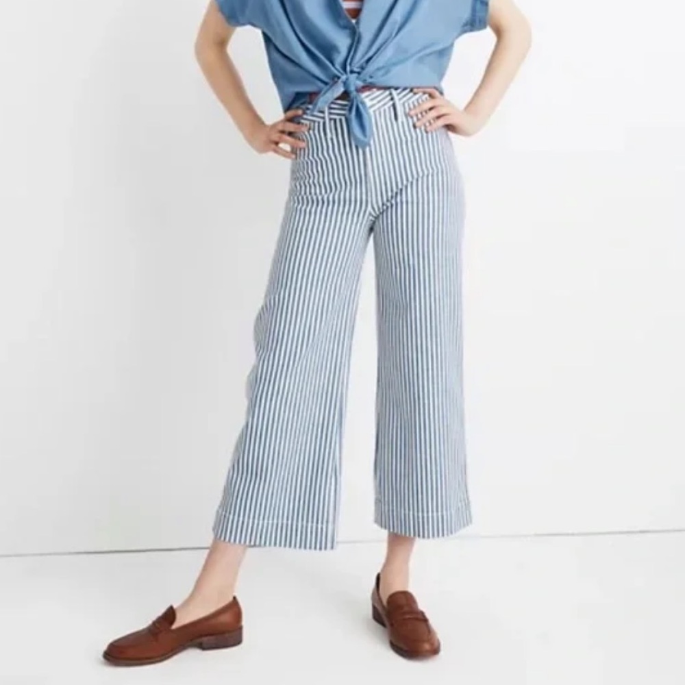 Madewell Emmett Striped Wide Leg Pants